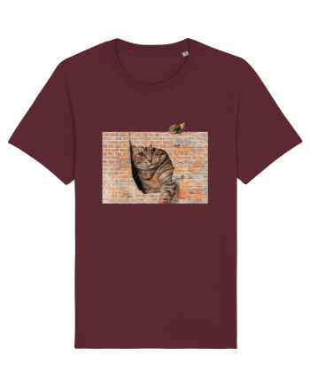 Cats on walls  Burgundy