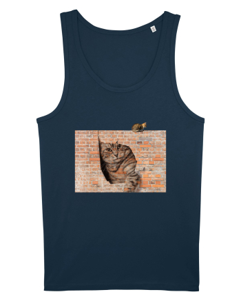 Cats on walls  Navy