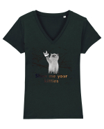 Show me your kitties Tricou mânecă scurtă guler V Damă Evoker