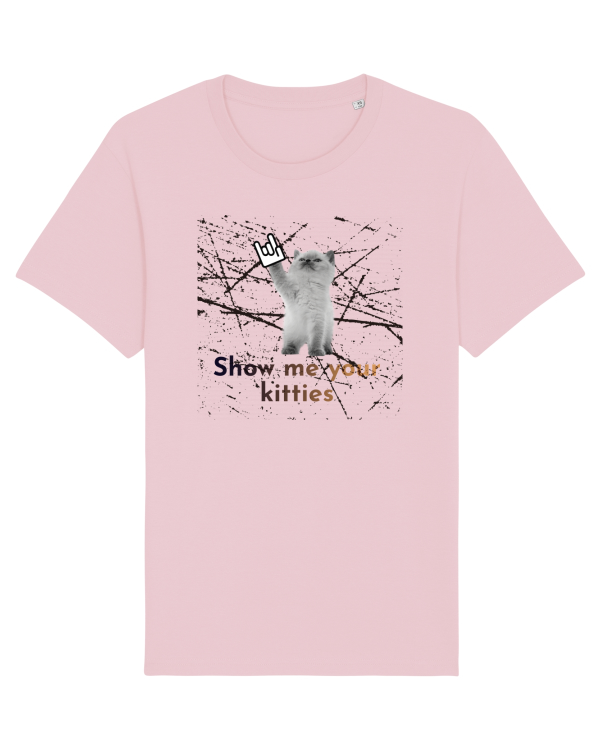 Tricou mânecă scurtă Unisex Rocker Cotton Pink