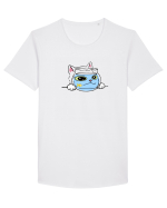Pisica si acvariul Tricou mânecă scurtă guler larg Bărbat Skater