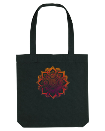 Orange Mandala Black