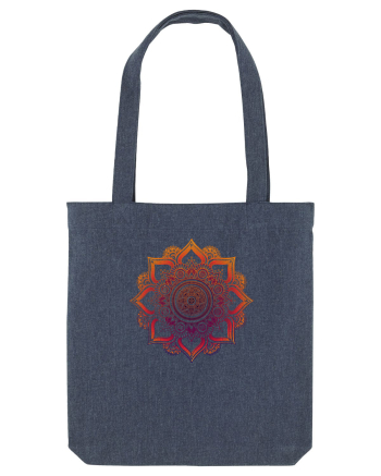 Orange Mandala Midnight Blue