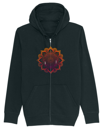 Orange Mandala Black