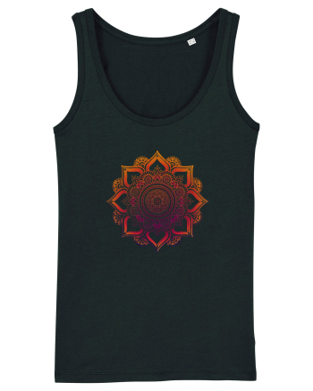 Orange Mandala Black