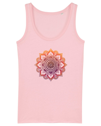 Orange Mandala Cotton Pink