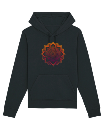 Orange Mandala Black