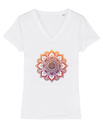 Orange Mandala White