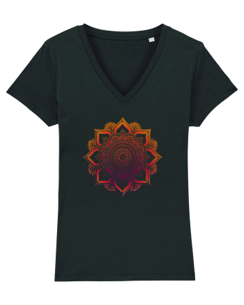 Orange Mandala Black