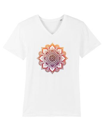 Orange Mandala White