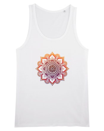 Orange Mandala White