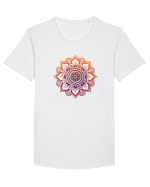 Orange Mandala Tricou mânecă scurtă guler larg Bărbat Skater