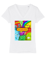 Sap Ma Boi b Tricou mânecă scurtă guler V Damă Evoker