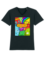 Sap Ma Boi b Tricou mânecă scurtă guler V Bărbat Presenter