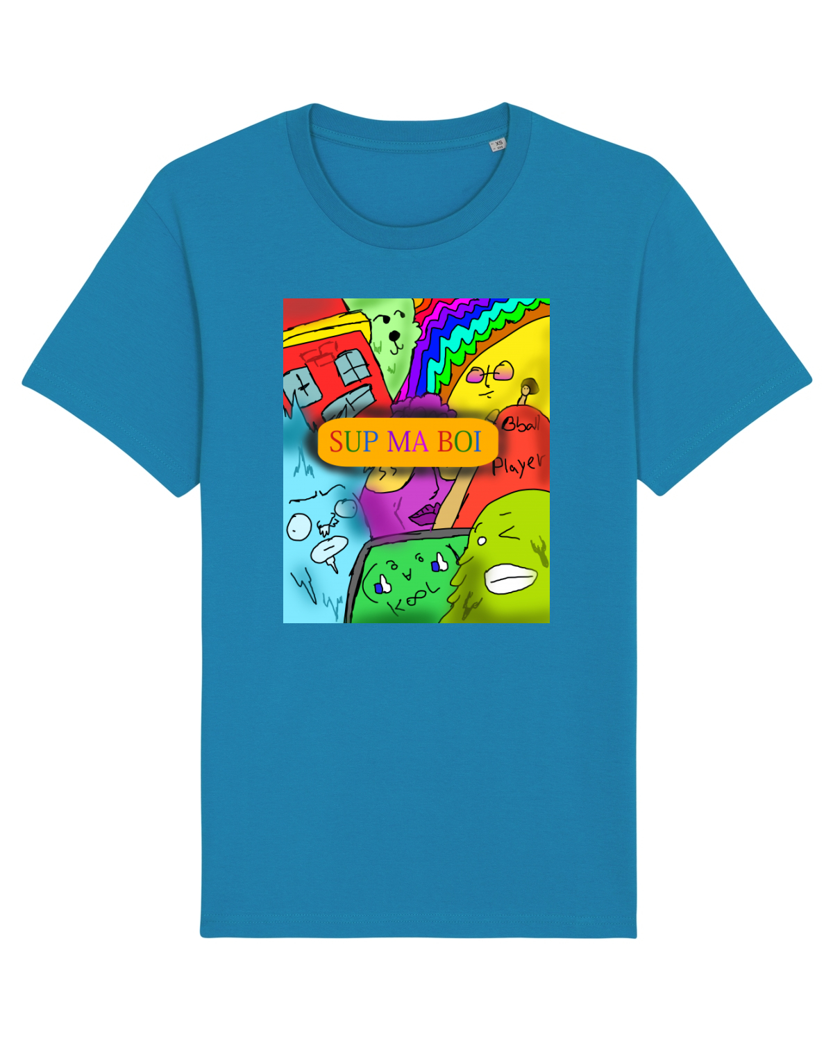 Tricou mânecă scurtă Unisex Rocker Azur