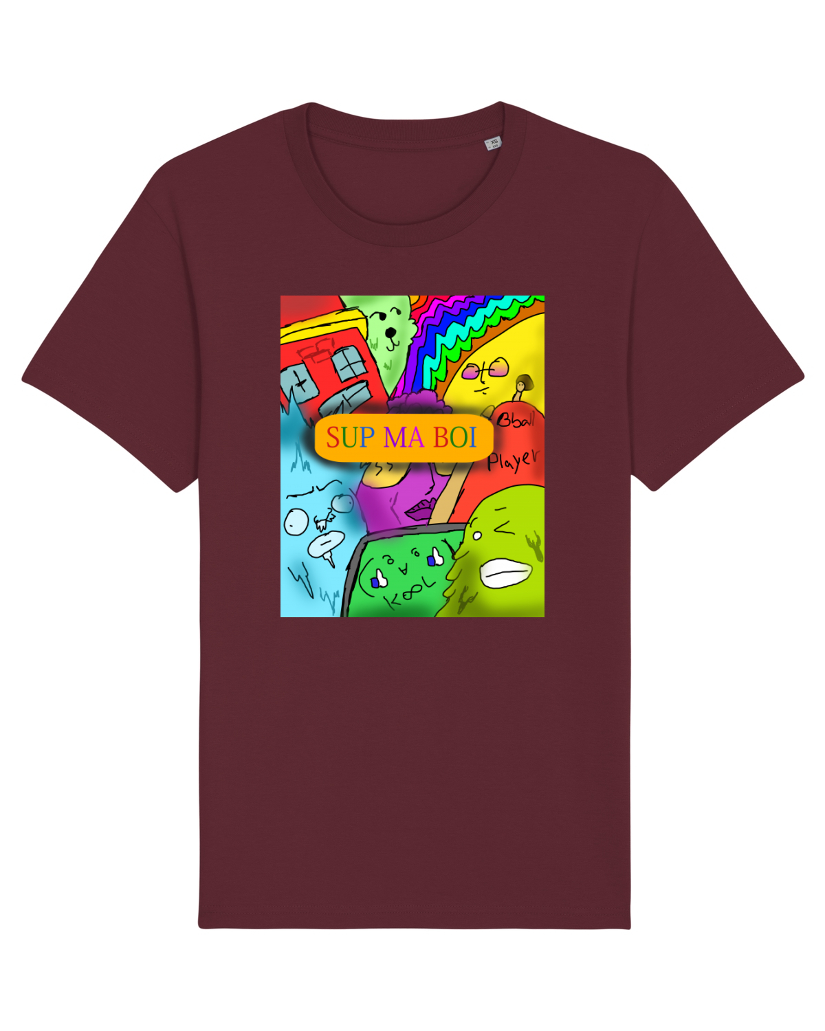 Tricou mânecă scurtă Unisex Rocker Burgundy