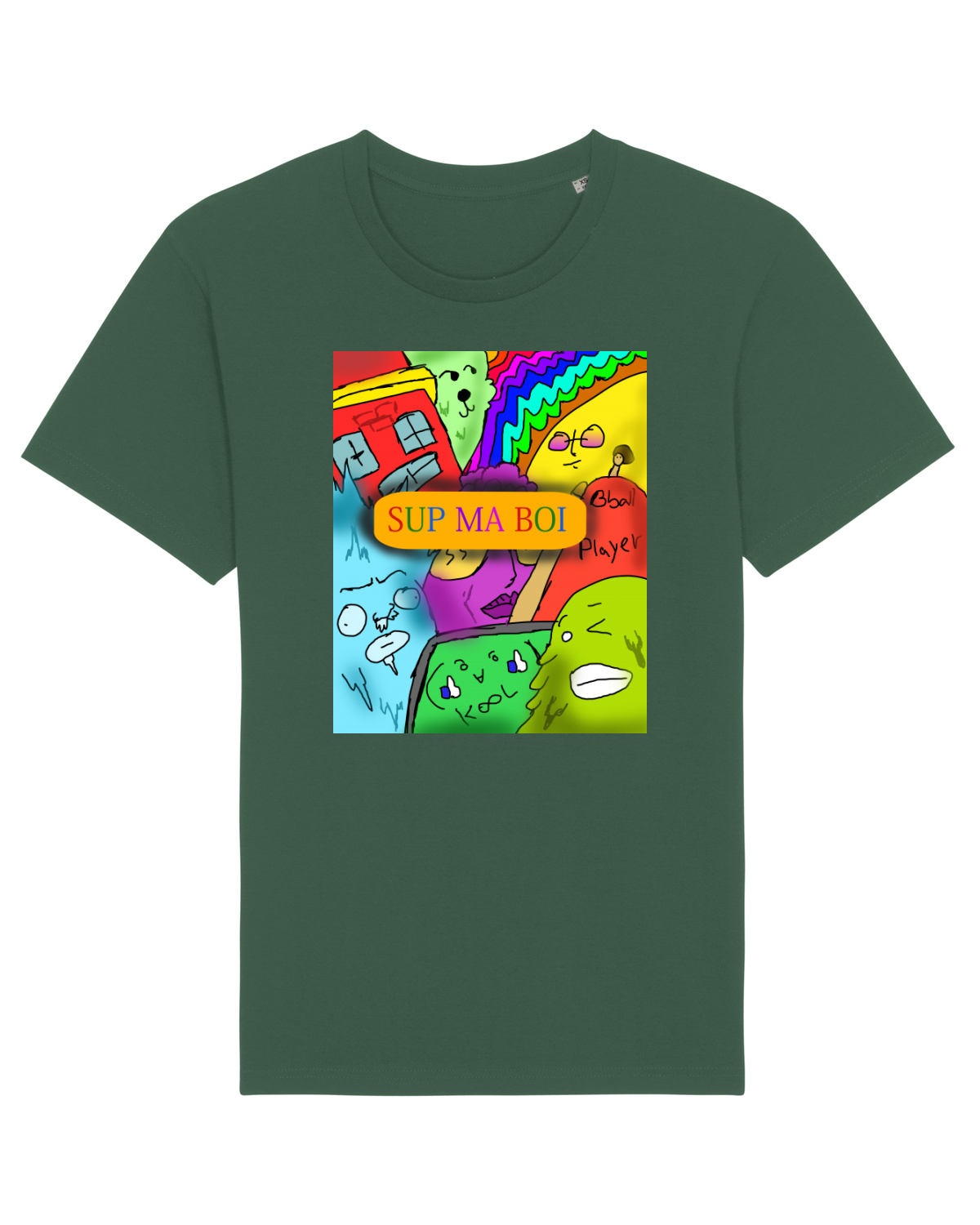 Tricou mânecă scurtă Unisex Rocker Bottle Green