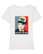 YOLO Tricou mânecă scurtă guler larg fitted Damă Expresser