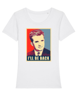 I'll be back Tricou mânecă scurtă guler larg fitted Damă Expresser