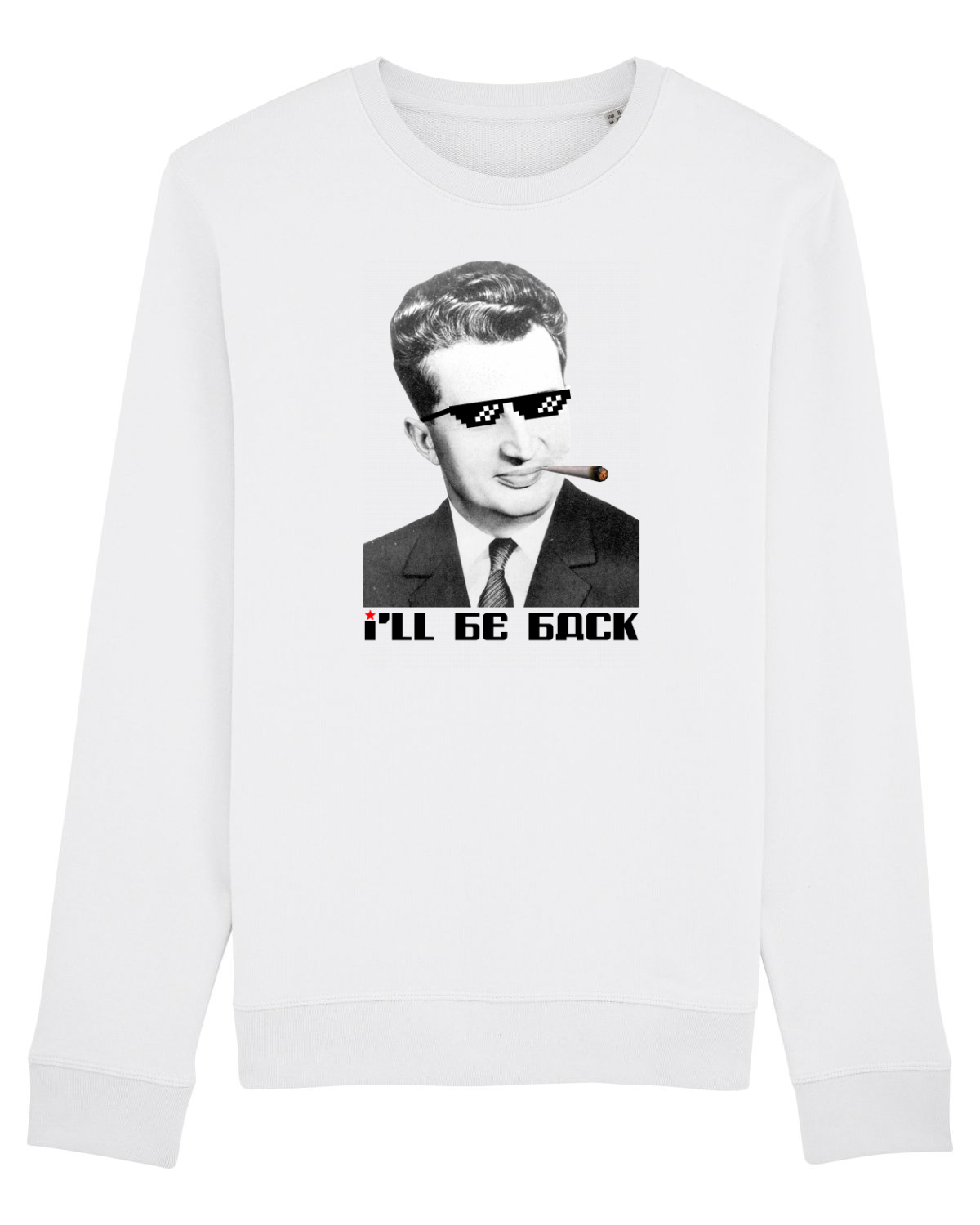 Bluză mânecă lungă Unisex Rise White