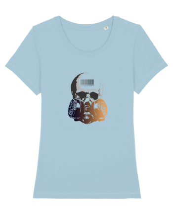 Gas Mask Skull Sky Blue