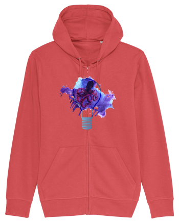 Octopus in a Light Bulb Carmine Red