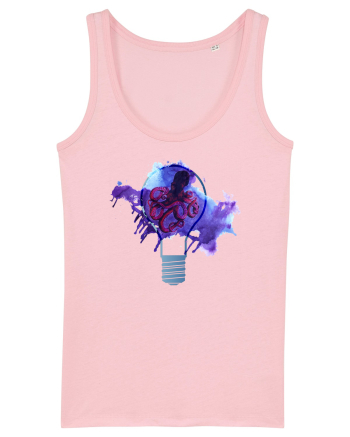 Octopus in a Light Bulb Cotton Pink