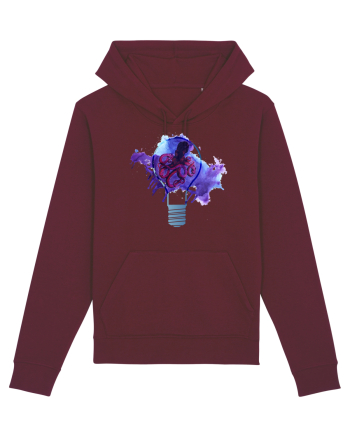 Octopus in a Light Bulb Burgundy