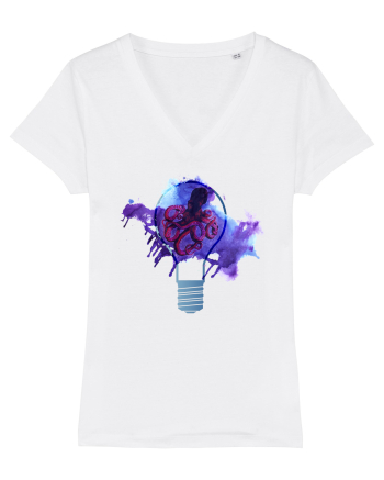 Octopus in a Light Bulb White