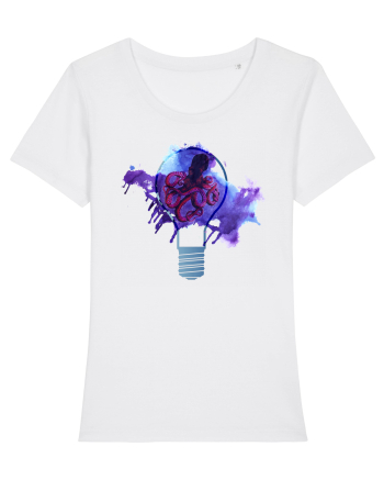 Octopus in a Light Bulb White