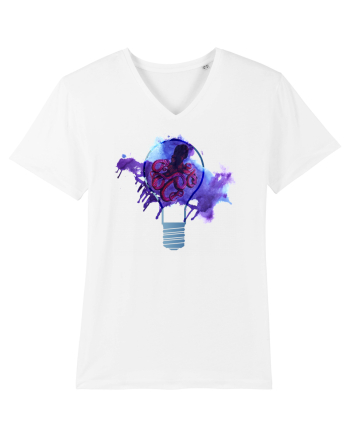 Octopus in a Light Bulb White