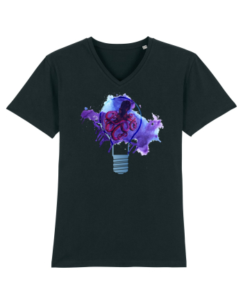Octopus in a Light Bulb Black