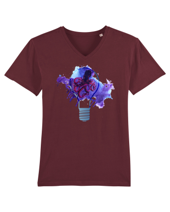 Octopus in a Light Bulb Burgundy