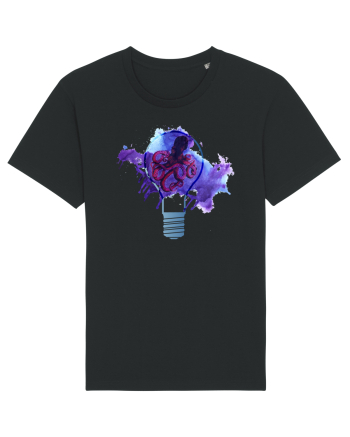 Octopus in a Light Bulb Black