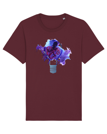 Octopus in a Light Bulb Burgundy