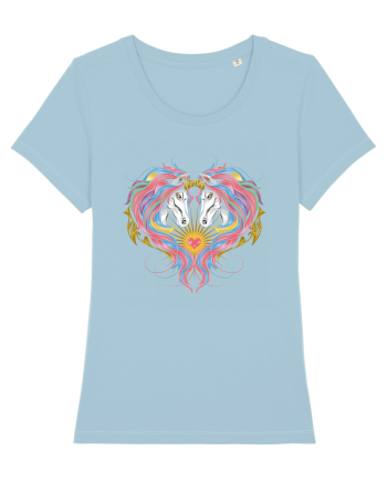 Twin Unicorns Sky Blue