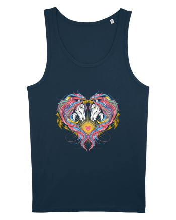 Twin Unicorns Navy