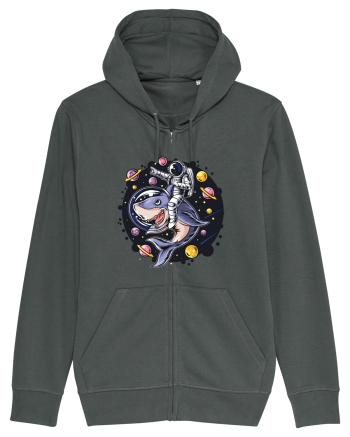 Astronaut Riding A Shark Anthracite