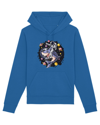 Astronaut Riding A Shark Royal Blue