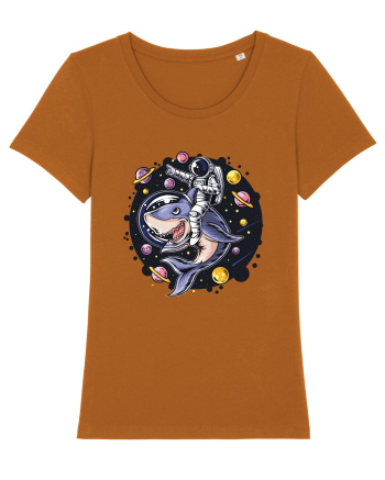 Astronaut Riding A Shark Roasted Orange