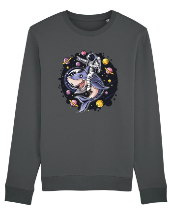 Astronaut Riding A Shark Anthracite