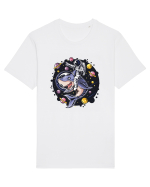 Astronaut Riding A Shark Tricou mânecă scurtă Unisex Rocker