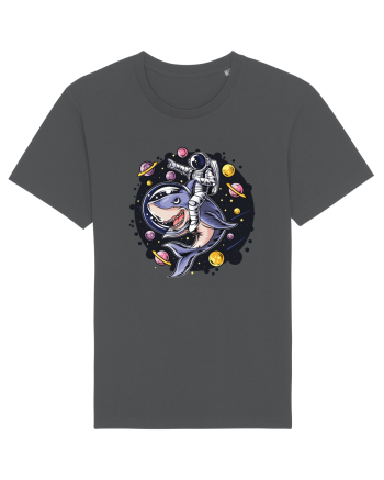 Astronaut Riding A Shark Anthracite