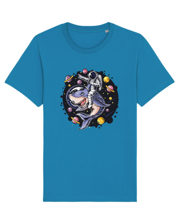Astronaut Riding A Shark Azur