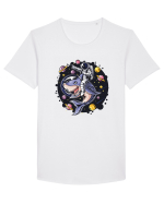 Astronaut Riding A Shark Tricou mânecă scurtă guler larg Bărbat Skater