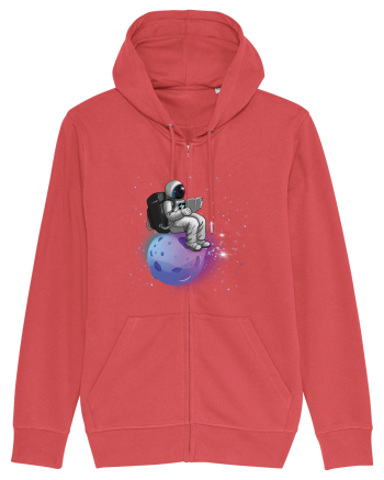 Astronaut Reading In Stars Carmine Red