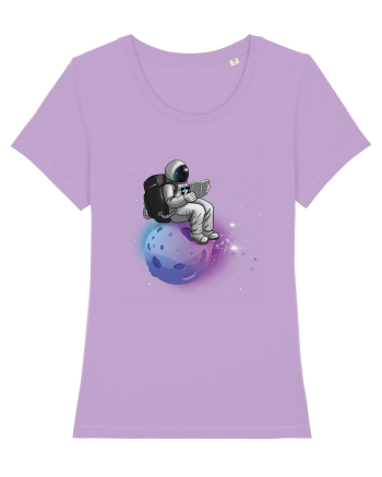 Astronaut Reading In Stars Lavender Dawn