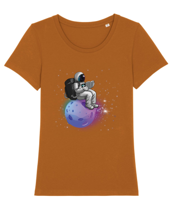Astronaut Reading In Stars Roasted Orange