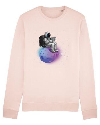 Astronaut Reading In Stars Candy Pink