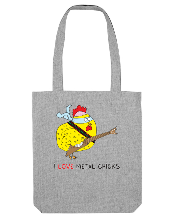 I Love Metal Chicks Heather Grey